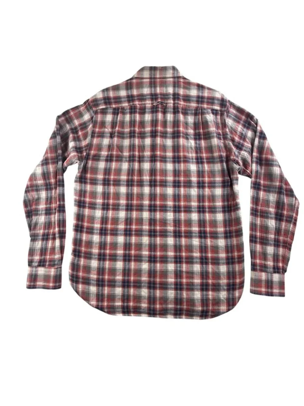 Rag & Bone Shirt Mens Large Red Plaid Flannel Button Up Long Sleeve Pocket USA